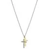 Flash Sale ⭐ Giani Bernini Cubic Zirconia Double Cross Pendant Necklace In Sterling Silver & Gold-Plate, 16 + 2 Extender, Created For Macy's ❤️