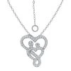 Promo ✨ Giani Bernini Cubic Zirconia Intertwined Mom & Child Heart Pendant Necklace In Sterling Silver, 16 + 2 Extender, Created For Macy's ❤️