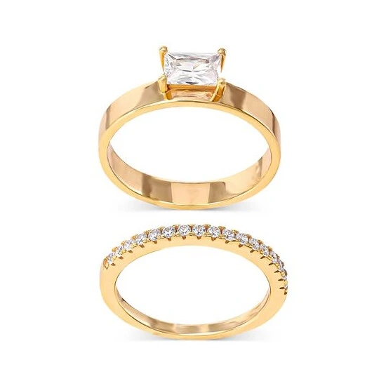 Cheap ๐ Giani Bernini 2-Pc. Set Cubic Zirconia Ring & Pavรฉ Band In 18k Gold-Plated Sterling Silver, Created For Macy's Gold Over Sterling Silver ๐ 3 Cheap ๐ Giani Bernini 2-Pc. Set Cubic Zirconia Ring & Pavรฉ Band In 18k Gold-Plated Sterling Silver, Created For Macy's Gold Over Sterling Silver ๐ - Image 3