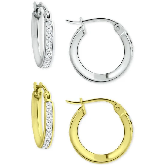 Coupon ✔️ Giani Bernini 2-Pc. Set Cubic Zirconia Small Hoop Earrings In Sterling Silver & 18k Gold-Plated Sterling Silver, 0.5, Created For Macy's White/gold ✔️ 1 Coupon ✔️ Giani Bernini 2-Pc. Set Cubic Zirconia Small Hoop Earrings In Sterling Silver & 18k Gold-Plated Sterling Silver, 0.5, Created For Macy's White/gold ✔️
