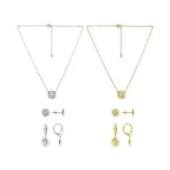 New ⌛ Giani Bernini Cubic Zirconia Starburst Disc Pendant Necklace, Stud & Drop Earrings Collection, Created For Macy's Gold Over Silver ✨