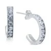Outlet 🧨 Giani Bernini Small (5/8) Crystal Hoop Earrings In Sterling Silver 🎉