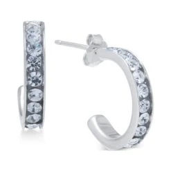 Outlet ๐งจ Giani Bernini Small (5/8) Crystal Hoop Earrings In Sterling Silver ๐