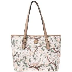 Deals ๐ฅฐ Giani Bernini Botanical Floral Faux Leather Tote, Created For Macy's Taupe ๐