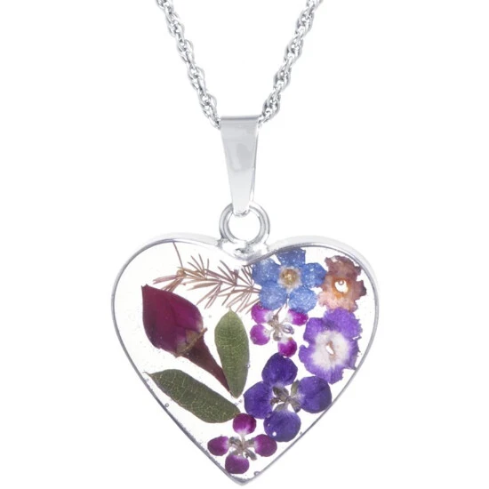 Best Pirce 👏 Giani Bernini Medium Heart Dried Flower Pendant With 18 Chain Crafted In Sterling Silver. Available In Multi Or Blue ⭐ 1 Best Pirce 👏 Giani Bernini Medium Heart Dried Flower Pendant With 18 Chain Crafted In Sterling Silver. Available In Multi Or Blue ⭐