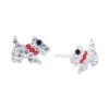 Best Sale ❤️ Giani Bernini Crystal Pavé Scottie 🥰 Dog Stud Earrings In Sterling Silver, Created For Macy's Multi 🧨