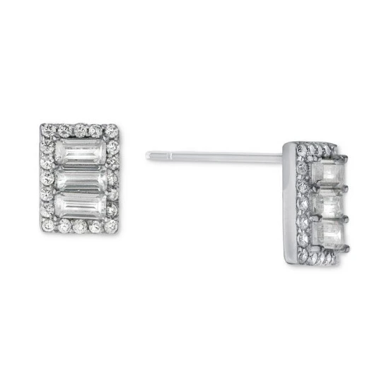 Cheapest โค๏ธ Giani Bernini Cubic Zirconia Baguette Halo Stud Earrings In Sterling Silver, Created For Macy's ๐ 1 Cheapest โค๏ธ Giani Bernini Cubic Zirconia Baguette Halo Stud Earrings In Sterling Silver, Created For Macy's ๐