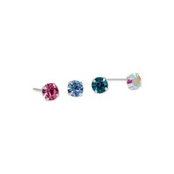 Promo 👏 Giani Bernini 4-Pc. Set Fine Crystal Stud Earrings In Sterling Silver, Created For Macy's Multi 🌟 -Giani Bernini Shop unnamed file 1700