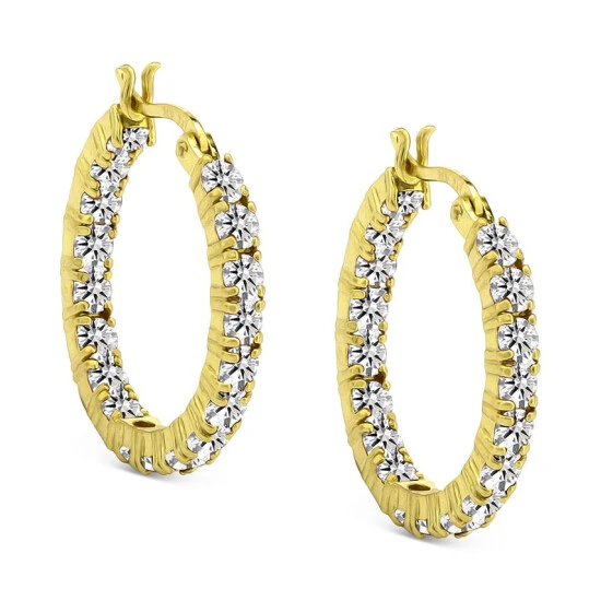 Budget โ๏ธ Giani Bernini Cubic Zirconia In & Out Small Hoop Earrings In 18k Gold-Plated Sterling Silver, 1, Created For Macy's Gold Over Silver ๐งจ 1 Budget โ๏ธ Giani Bernini Cubic Zirconia In & Out Small Hoop Earrings In 18k Gold-Plated Sterling Silver, 1, Created For Macy's Gold Over Silver ๐งจ