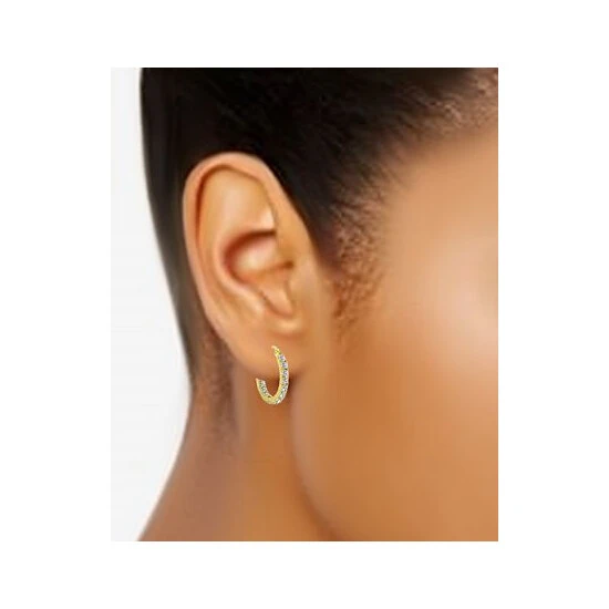 Budget โ๏ธ Giani Bernini Cubic Zirconia In & Out Small Hoop Earrings In 18k Gold-Plated Sterling Silver, 1, Created For Macy's Gold Over Silver ๐งจ 2 Budget โ๏ธ Giani Bernini Cubic Zirconia In & Out Small Hoop Earrings In 18k Gold-Plated Sterling Silver, 1, Created For Macy's Gold Over Silver ๐งจ - Image 2