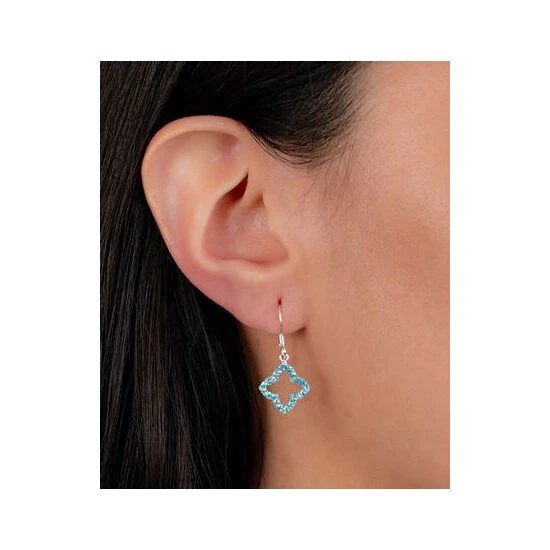 Coupon ๐ Giani Bernini Aqua Crystal Quatrefoil Drop Earrings In Sterling Silver, Created For Macy's โ 2 Coupon ๐ Giani Bernini Aqua Crystal Quatrefoil Drop Earrings In Sterling Silver, Created For Macy's โ - Image 2