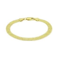 Buy 😀 Giani Bernini Four Row Bead Chain Bracelet In 18k Gold-Plated Sterling Silver, Created For Macy's 🛒