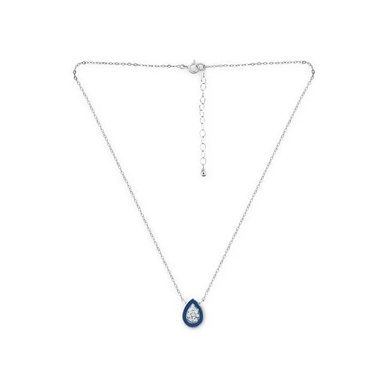 Promo ⌛ Giani Bernini Cubic Zirconia & Enamel Teardrop Pendant Necklace In Sterling Silver, 16 + 2 Extender, Created For Macy's ⭐ 3 Promo ⌛ Giani Bernini Cubic Zirconia & Enamel Teardrop Pendant Necklace In Sterling Silver, 16 + 2 Extender, Created For Macy's ⭐ - Image 3