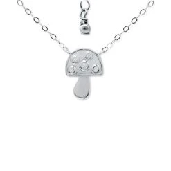 Coupon 🎉 Giani Bernini Cubic Zirconia Mushroom Pendant Necklace In Sterling Silver, 16 + 2 Extender, Created For Macy's ⭐