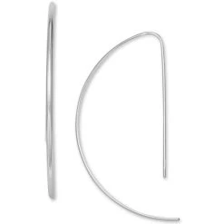 Buy 🎉 Giani Bernini Half Circle Threader Earrings In Sterling Silver, Created For Macy's 😍