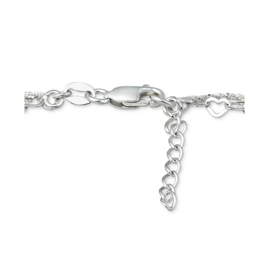 Brand new ๐ Giani Bernini Double Row Heart Ankle Bracelet In 18k Gold-Plated Sterling Silver & Sterling Silver, Created For Macy's โ๏ธ 5 Brand new ๐ Giani Bernini Double Row Heart Ankle Bracelet In 18k Gold-Plated Sterling Silver & Sterling Silver, Created For Macy's โ๏ธ - Image 5
