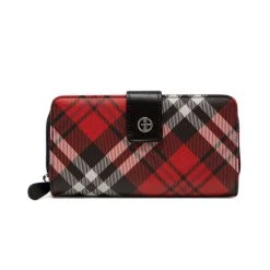 Wholesale 🌟 Giani Bernini Saffiano Plaid All In One Wallet, Created For Macy's Holiday Plaid/silver 😉