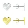 Deals 🔥 Giani Bernini 2-Pc. Set Textured Heart Stud Earrings In Sterling Silver & 18k Gold-Plate, Created For Macy's Gold Over Silver 💯