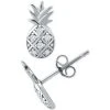 Coupon ✔️ Giani Bernini Cubic Zirconia Pineapple Stud Earrings In Sterling Silver, Created For Macy's ⭐