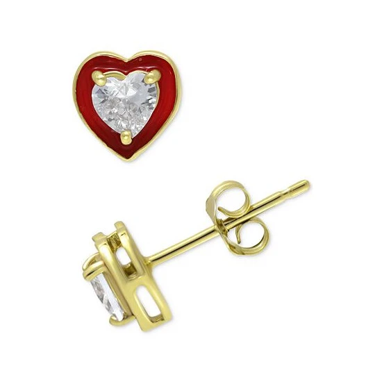 Best reviews of 💯 Giani Bernini Cubic Zirconia Cubic Zirconia Red Enamel Heart Stud Earrings, Created For Macy's Gold Over Silver 👏 3 Best reviews of 💯 Giani Bernini Cubic Zirconia Cubic Zirconia Red Enamel Heart Stud Earrings, Created For Macy's Gold Over Silver 👏 - Image 3
