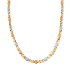 Coupon 🧨 Giani Bernini Hearts & Kisses 17 Statement Necklace In 18k Tricolor Gold-Plated Sterling Silver, Created For Macy's (Also In Gold Over Silver And Sterling Silver) ❤️