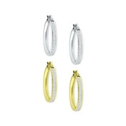 Top 10 ⭐ Giani Bernini 2-Pc. Set Cubic Zirconia Small Hoop Earrings In Sterling Silver & 18k Gold-Plate, 0.78, Created For Macy's White/gold 🥰 -Giani Bernini Shop unnamed file 1830