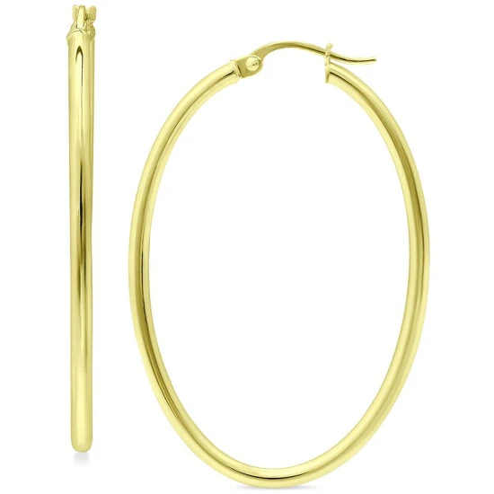 Budget โ๏ธ Giani Bernini Medium Oval Skinny Hoop Earrings In 18K Gold-Plated Sterling Silver, Or Sterling Silver, 1-5/8, Created For Macy's ๐ 1 Budget โ๏ธ Giani Bernini Medium Oval Skinny Hoop Earrings In 18K Gold-Plated Sterling Silver, Or Sterling Silver, 1-5/8, Created For Macy's ๐