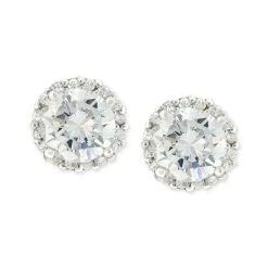 New 👏 Giani Bernini Pavé Cubic Zirconia Stud Earrings (1-3/4 Ct. T.w.) In Sterling Silver, Created For Macy's Clear/silver ✨