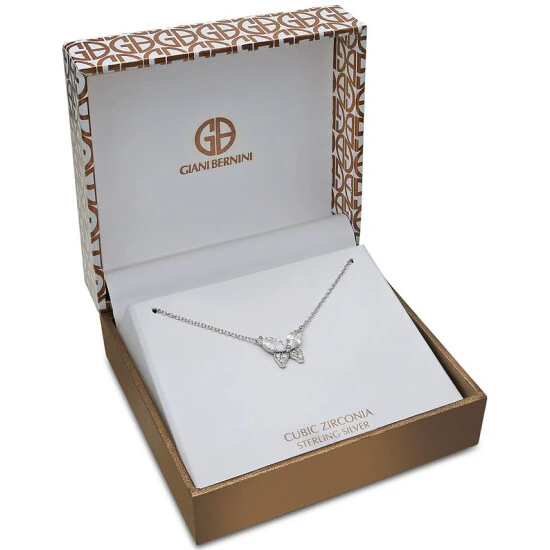 Best Pirce โ๏ธ Giani Bernini Cubic Zirconia Butterfly 18 Pendant Necklace In Sterling Silver, Created For Macy's ๐ 2 Best Pirce โ๏ธ Giani Bernini Cubic Zirconia Butterfly 18 Pendant Necklace In Sterling Silver, Created For Macy's ๐ - Image 2