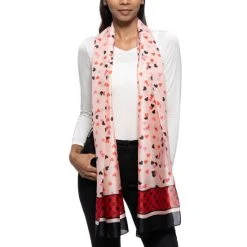 Outlet ✨ Giani Bernini 👍 Women's Confetti Hearts Oblong Scarf Pink ❤️