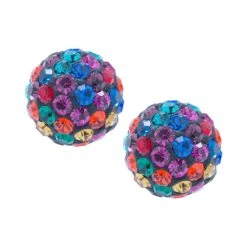 Promo โ Giani Bernini Crystal 8mm Pave Earrings In Sterling Silver. Available In Clear, Blue, Light Blue Or Multi โ๏ธ