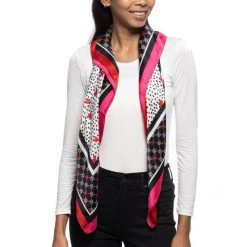 Flash Sale 🎉 Giani Bernini Women's Mixed-Heart-Print Square Scarf Black Multi 🔔