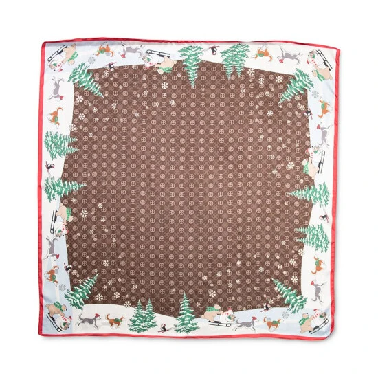 Budget 👏 Giani Bernini Giftable Holiday Bears Square Scarf Brown ✔️ 4 Budget 👏 Giani Bernini Giftable Holiday Bears Square Scarf Brown ✔️ - Image 4