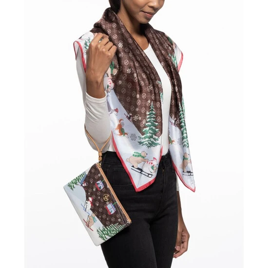 Budget 👏 Giani Bernini Giftable Holiday Bears Square Scarf Brown ✔️ 5 Budget 👏 Giani Bernini Giftable Holiday Bears Square Scarf Brown ✔️ - Image 5