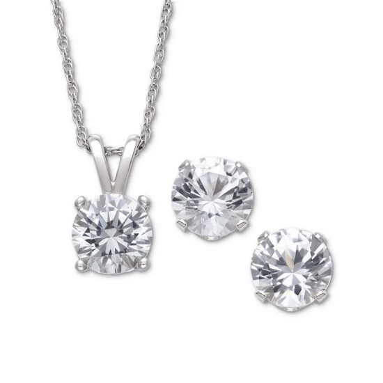 Deals 🎉 Giani Bernini Lab-Created Sapphire Earring & Pendant Necklace Set In Sterling Silver ⭐ 4 Deals 🎉 Giani Bernini Lab-Created Sapphire Earring & Pendant Necklace Set In Sterling Silver ⭐ - Image 4