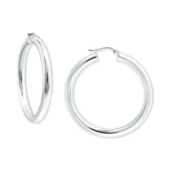 Best Sale ๐ฅฐ Giani Bernini Polished Hoop Earrings, Created For Macy's Silver โค๏ธ
