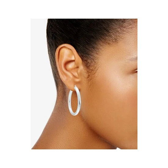 Best Sale 🥰 Giani Bernini Polished Hoop Earrings, Created For Macy's Silver ❤️ 2 Best Sale 🥰 Giani Bernini Polished Hoop Earrings, Created For Macy's Silver ❤️ - Image 2