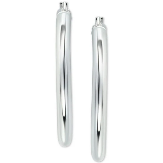Best Sale 🥰 Giani Bernini Polished Hoop Earrings, Created For Macy's Silver ❤️ 4 Best Sale 🥰 Giani Bernini Polished Hoop Earrings, Created For Macy's Silver ❤️ - Image 4