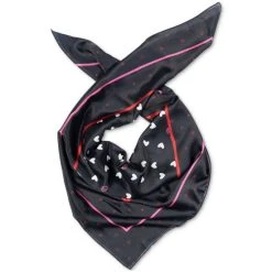 New 😍 Giani Bernini Women's Scribble Hearts Square Scarf Black 😀 -Giani Bernini Shop unnamed file 1925