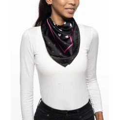 New 😍 Giani Bernini Women's Scribble Hearts Square Scarf Black 😀 -Giani Bernini Shop unnamed file 1926