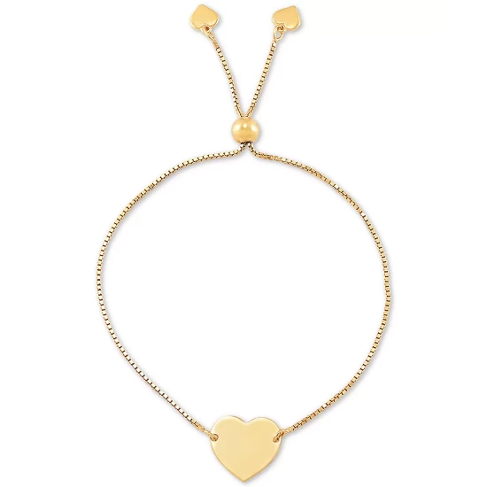 Best Pirce 🤩 Giani Bernini Polished Heart Bolo Bracelet In 18k Gold-Plated Sterling Silver, Created For Macy's ⭐ 4 Best Pirce 🤩 Giani Bernini Polished Heart Bolo Bracelet In 18k Gold-Plated Sterling Silver, Created For Macy's ⭐ - Image 4