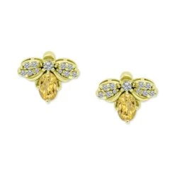 Flash Sale ❤️ Giani Bernini Cubic Zirconia Bee Stud Earrings In 18k Gold-Plated Sterling Silver, Created For Macy's Gold Over Silver ✨