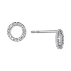Wholesale ✔️ Giani Bernini Cubic Zirconia Circle Stud Earrings In Sterling Silver, Created For Macy's 🌟