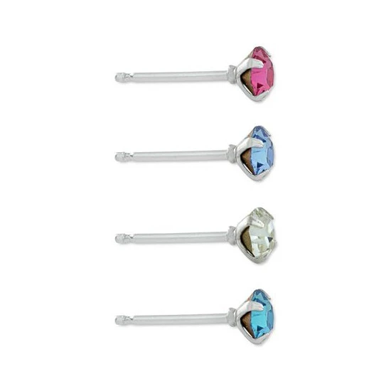 Deals โญ Giani Bernini 4-Pc. Set Fine Crystal Stud Earrings In Sterling Silver, Created For Macy's Multi ๐ 2 Deals โญ Giani Bernini 4-Pc. Set Fine Crystal Stud Earrings In Sterling Silver, Created For Macy's Multi ๐ - Image 2