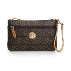 Flash Sale ๐คฉ Giani Bernini Block Signature Wristlet, Created For Macy's Brown/british Tan/silver ๐