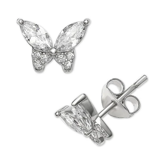 Promo โค๏ธ Giani Bernini Cubic Zirconia Butterfly Stud Earrings In Sterling Silver, Created For Macy's ๐ 1 Promo โค๏ธ Giani Bernini Cubic Zirconia Butterfly Stud Earrings In Sterling Silver, Created For Macy's ๐
