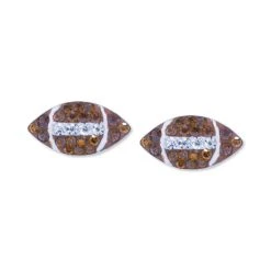 Cheap ✨ Giani Bernini Crystal Football Stud Earrings In Sterling Silver 🎁
