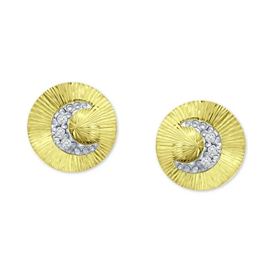Best Pirce ๐ Giani Bernini Cubic Zirconia Moon Disc Stud Earrings, Created For Macy's Sterling Silver โจ 1 Best Pirce ๐ Giani Bernini Cubic Zirconia Moon Disc Stud Earrings, Created For Macy's Sterling Silver โจ
