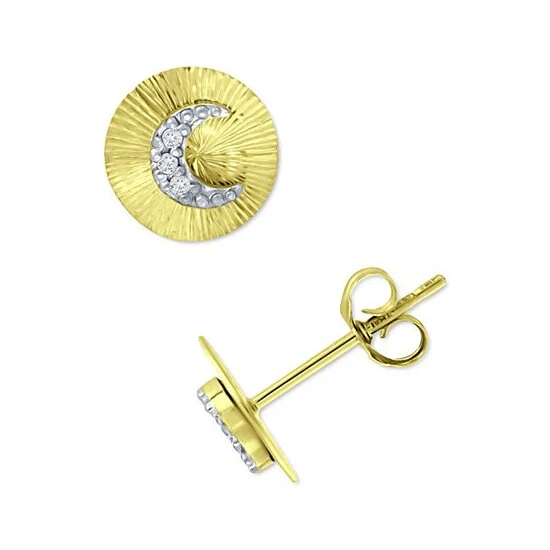 Best Pirce ๐ Giani Bernini Cubic Zirconia Moon Disc Stud Earrings, Created For Macy's Sterling Silver โจ 3 Best Pirce ๐ Giani Bernini Cubic Zirconia Moon Disc Stud Earrings, Created For Macy's Sterling Silver โจ - Image 3