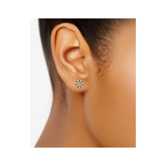 Budget 🛒 Giani Bernini Lab-Created Ruby (1/2 Ct. T.w.) & Cubic Zirconia Circle Stud Earrings In Sterling Silver (Also In Lab-Created Green Quartz), Created For Macy's ❤️ 2 Budget 🛒 Giani Bernini Lab-Created Ruby (1/2 Ct. T.w.) & Cubic Zirconia Circle Stud Earrings In Sterling Silver (Also In Lab-Created Green Quartz), Created For Macy's ❤️ - Image 2